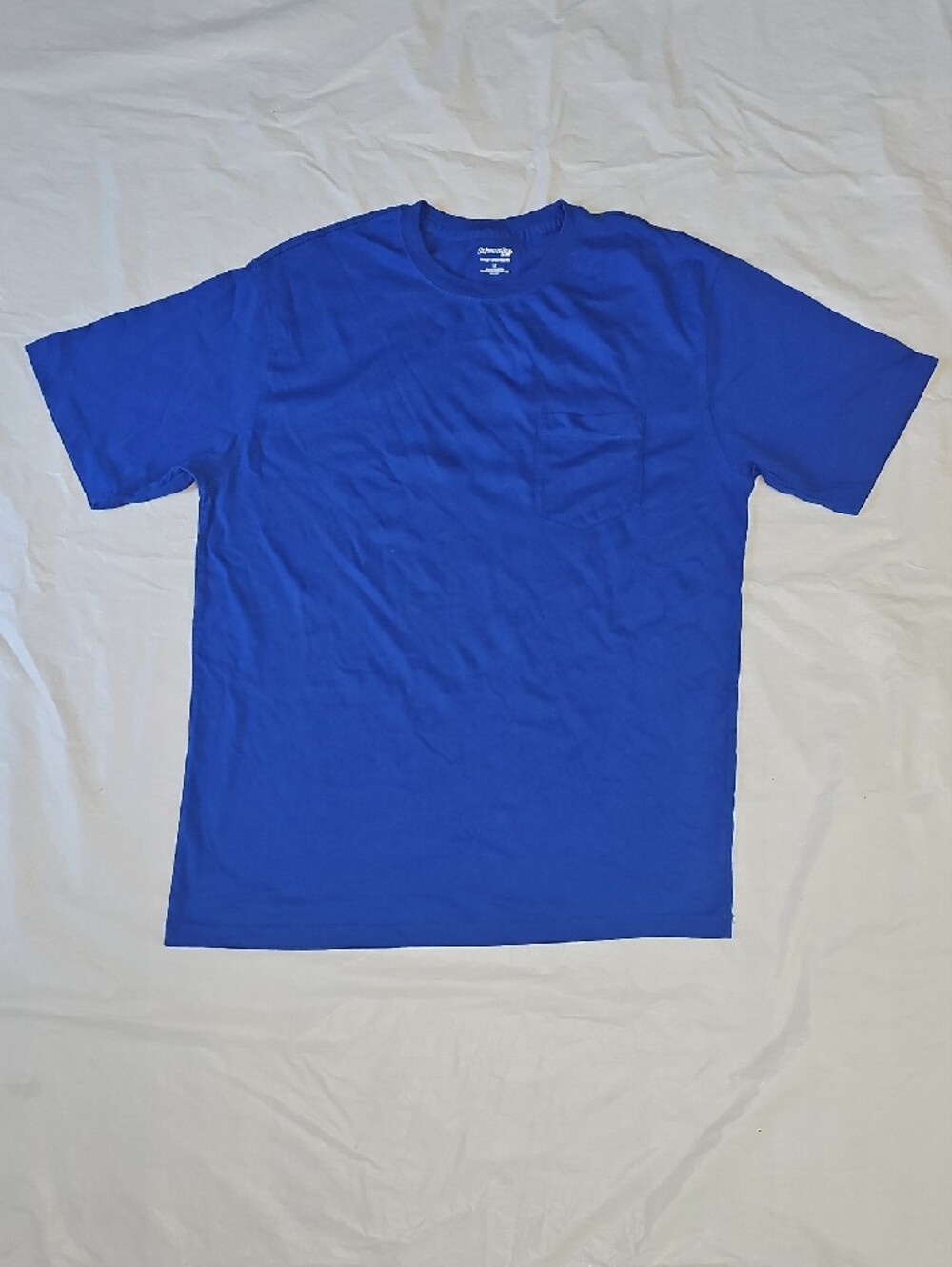 St. John's Bay Men's LT Blue Heritage Performance Pocket T-Shirt Used